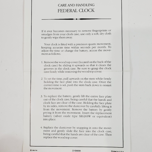 Franklin Mint Collector's Treasury Federal Clock - Picture 10 of 12